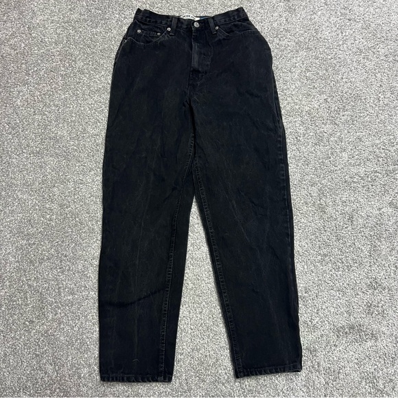Vintage Gap Jeans Womens 8 Black Reverse Fit Ankle No 9 Y2K Grunge Regular USA - Picture 1 of 8